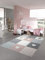 Kinderteppich Spielteppich Babyteppich Mädchen mit Herz Stern rosa Creme grau (120x170 cm)