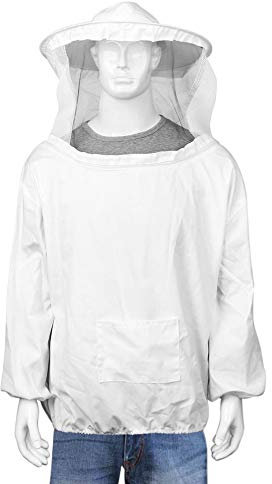 LHKJ Imkeranzug mit Zaunschleier, Imkerjacke mit Schleier, Imkeranzug für Professionelle Bienenbisse Verhindern