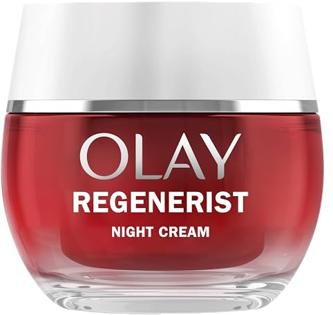 Olay Regenerist Crema De Noche, Fórmula Con Niacinamida (Vitamina B3) Y Péptidos, Hidrata Al Instante Y Durante 24H, Piel Más Firme En 14 Días, 50ml