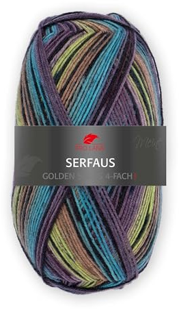PRO LANA Serfaus Golden Socks - Calcetines de lana (405.04-100 g/aprox. 420 m)