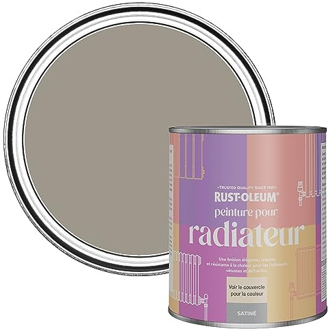 Rust-Oleum Brown Heat Resistant Radiator Paint in Satin Finish - Whipped Truffle 750ml