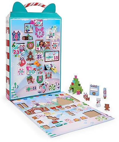 Gabby's Dollhouse DreamWorks Advent Calendar 2023, 24 Surprise Toys with Figures, Stickers and Dollhouse Accessories, Kids’ Toys for Girls and Boys Aged 3+