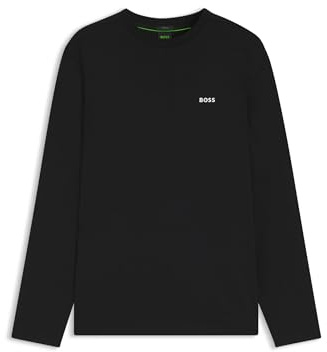 BOSS Hommes Tee Long T-Shirt en Coton Stretch à Logo Contrastant