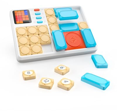 Hynuwa Super Slide Puzzle Games, Handheld Electronic Brain Teaser with 500+ Challenges 7 Levels for Boys, Girls, Adults - Portable Learning Toys Birthday Gifts for Travel, Road Trip, Easter Basket
