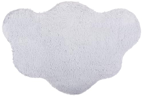 Brandsseller Alfombra con aspecto de piel de cordero, aprox. 60 x 90 cm, pelo sintético, color gris claro