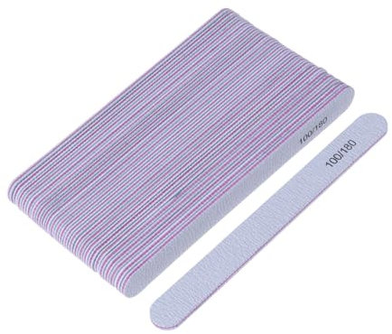 Ipetboom 25pezzi Limette Per Unghie Doppia Faccia Unghie Satinata Lucidata Strumento Manicure Finte Extension Dritta Sabbia