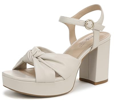 LifeStride Womens August Heeled Sandal Bone 12 W