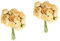 IMIKEYA 2St Strauß Kleiner Rosen hochzeitsdeko künstliche blüten Decor valentinsdeko Blumenaccessoire Party Kuchen künstliche Blumen Blumensträuße Kunstblume zur Dekoration Plastik Yellow