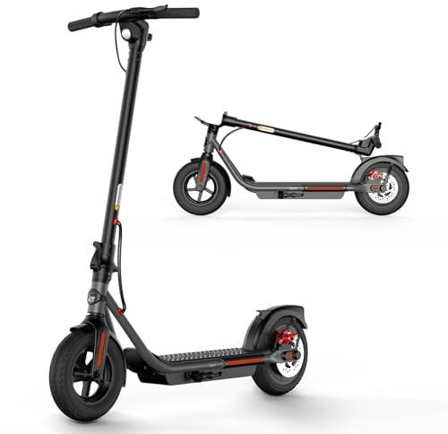 Electric Scooter Adult, 500W Peak Motor, 32km Long Range, 10” Solid and Pneumatic tire,3 Speed Mode, Foldable Electric Scooters,36V 7.8Ah Electric Scooter for Adults,Smart LCD Display