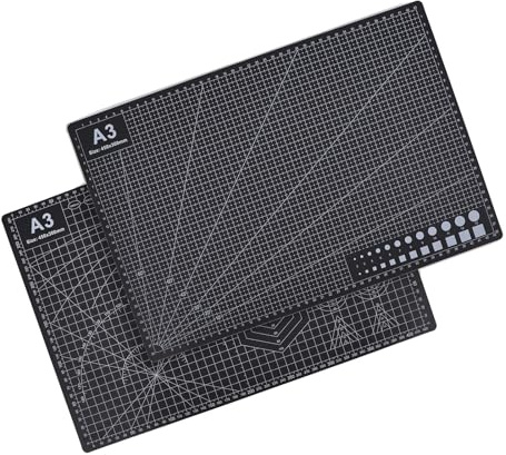 Alfombrilla de corte A3 (44 x 30 cm), resistente a los cortes, autorreparable, impresión por ambos lados, división métrica, alfombrilla de corte, alfombrilla de escritorio