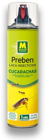 Preben Laca Insecticida contra Cucarachas, Hormigas, Tijeretas y Otros Insectos Rastreros MUY EFICAZ - Aerosol de 600 ml | Uso en Interior y Exterior | Acción de Contacto hasta 1 año | Nexum Market