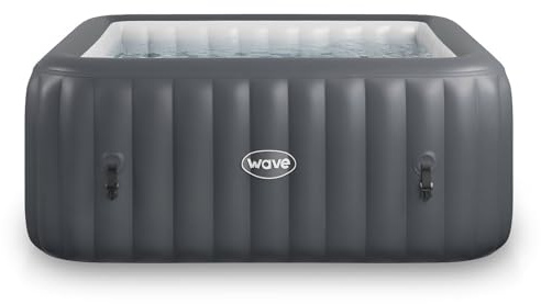 SPA Inflable Wave | Calentador ecológico Integrado | Sistema de Masaje Aquajet | Protección anticongelante | Configuración rápida de 15 Minutos (Pacific, 4 Personas | Gris Oscuro)