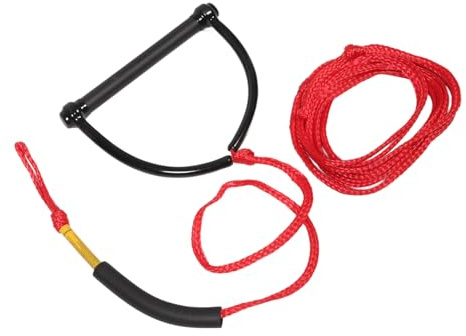 Alipis Cuerda de Wakeboard Resistente al Desgaste con Diseño de Mango Ergonómico para Esquí Acuático y Deportes Náuticos Cuerda Portátil de Alta Durabilidad y Color Visible para