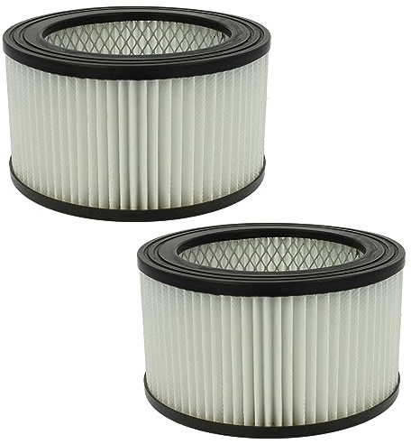 vhbw 2x filtre compatible avec PowerPlus POWX3010, POWX3000, POWX312, POWX3013 aspirateur de cendres - filtre HEPA noir/blanc