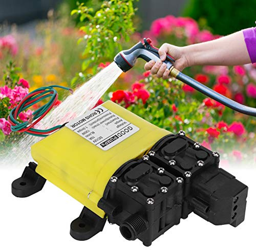 Högtryckstvättpump, 12V 120W 8L membran högtryckspump med kopparkoppling Automatisk vatteninsprutningspump för trädgårdssprinkler, gräsmattor