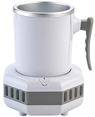 WRTN Mini Frigo USB, Raffreddatore di Bottiglie Elettronico per Birra Ghiacciata per Vino E Bevande, Mini Raffreddatore per Tazze Rapido A Mini Refrigerazione Portatile per Auto A Casa Ufficio(White)