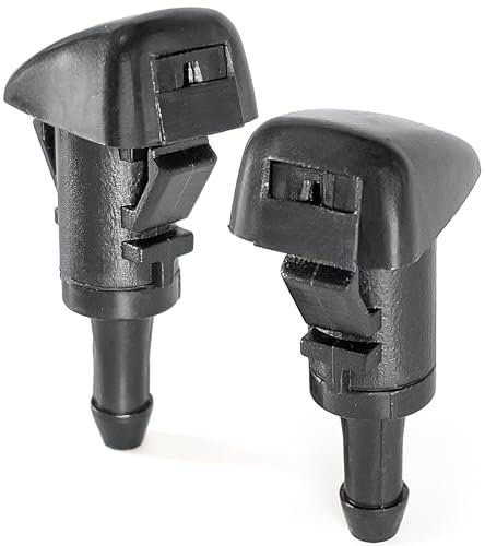 Click&Fit Windscreen Washer Nozzles compatible with Hyundai Tucson i20 i30 i40 ix35 Kona Santa Fe 2007-2023, Kia Sportage Niro Soul Sorento – Screen wash wiper spray jets 986302K100 986303J000, 2-pack