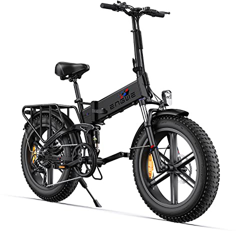 ENGWE ENGINE X 250W Folding Electric Bike, 20×4.0 Off-Road E-Bike with 7-Speed Gear, 48V 13Ah Removable Battery - Speed Up to 25KM/H, Range Up to 100KM