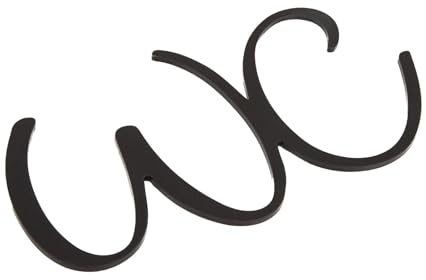 SNONESIY, Cartel de Baño, Invitados, Aseos, Negro, Acrílico, Minimalista