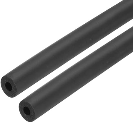 QUARKZMAN 2Pcs Tubes D'Isolation en Mousse pour Tuyaux, Isolation de 6 mm (1/4) de Diamètre Intérieur, 16 mm (5/8) de Diamètre Extérieur, 24 de Longueur, Isolation Thermique, Noir