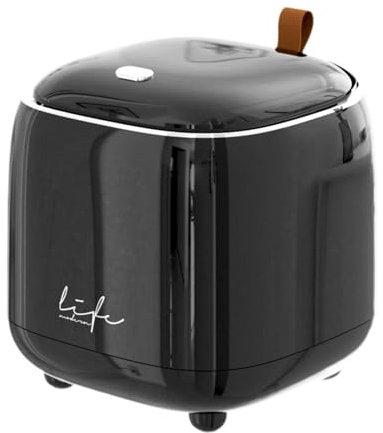 LOVIVER Mini poubelle de bureau élégante, compacte, pratique, légère, pour Table basse, poubelle pour dessus de vanité de cuisine, Noir