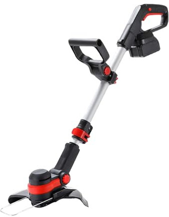 Rasentrimmer mit Akku und Ladegerät, 3 In 1 Elektrischer Rasentrimmer für Makita Akku mit 2 × 4.0Ah Akku und 3 Klingentypen, Für Hof Garten Trimmen (Blue)