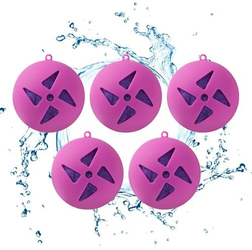 Mehrweg Wasserbomben,Pool Spaßbälle 5er-Set | Wiederbefüllbare Ballons Für Outdoor Spiele Kindergeburtstag Und Sommeraktivitäten