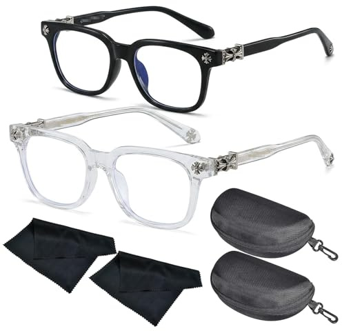 JBLJDWD 6 Pack Fashion Glasses Clear Blue Light Glasses Blue Light Glasses Blue Light Filter Glasses Vision Sync Glasses For Men Women