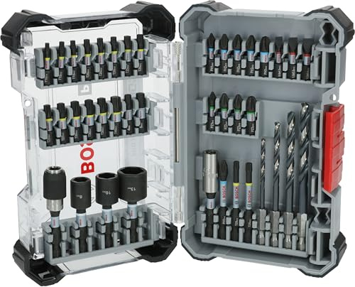 Bosch 40x PRO Impact Metal Set, 40 uds. (para Acero, Hierro fundido, 200 x 107 mm, Professional Accesorios Atornillador, Atornillador)