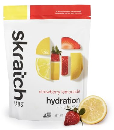 Skratch Labs | Sport Hydration Powder Drink Mix - Strawberry Lemonade 20 Servings