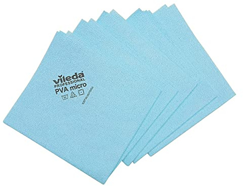 cubex professional Chiffons multifonctions PVA MICRO en microfibre pour un nettoyage à 100% sûr et efficace (bleu, 20 chiffons)