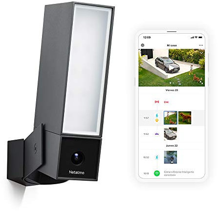 Netatmo Utomhus WiFi-kamera, (renoverad), inbyggt ljus, rörelsesensor, nattsyn, utan prenumerationer, NOC-R