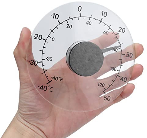 YFSAN Termómetro para Ventana Exterior Adhesivo Transparente Impermeable Puerta Ventana medidor de Temperatura para casa de Granja