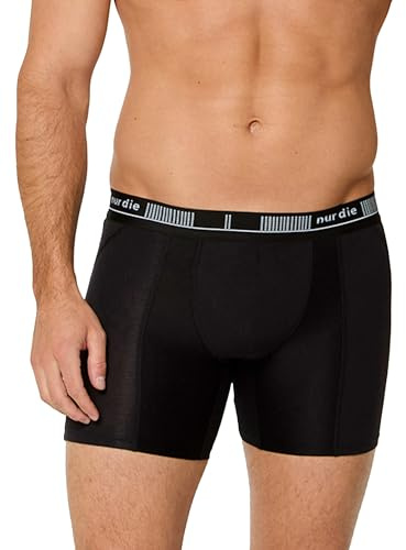 Nur Die herr Long Boxer Cotton Active Herren Boxershorts Baumwolle Atmungsaktiv Flexibel Unterhosen Ohne Einschneidener Gummibund Boxershorts