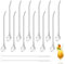 12 pcs Stainless Steel Straw Spoon Set, Long Metal Straws, Reusable Metal Straw Spoons with 2 Cleaning Brushes, Suitable for Coffee, Cocktails, and Milkshakes