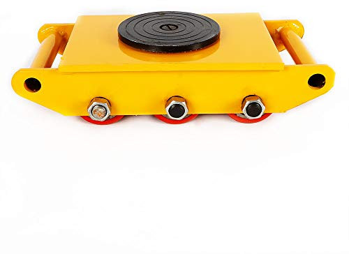 Patines para maquinaria de Negocios, transportador de maquinaria de 8 toneladas, patín para maquinaria de 17 600 LB, Equipo de mudanza Industrial, Amarillo