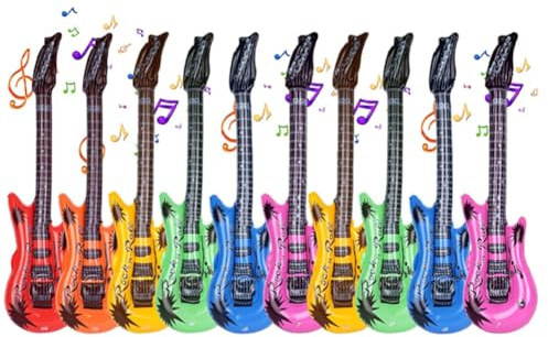 Puthernm Chitarra Gonfiabile, Chitarra Soffio, Adatta per Feste di Regali per Bambini