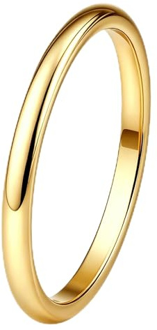 SIXDUTON Bague pour homme et femme 2 mm, 4 mm, 6 mm, alliances pour mariage et quotidien, bagues de fiançailles, alliances, alliances
