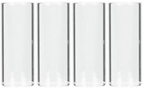 Balacoo 4pcs Glass Guitar Slide Set for Electric and Acoustic Guitars, 2.36 Inch Glass Slides with Smooth Sustain, for Blues and Folk Music Performance