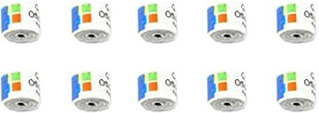 GEO-VERSAND 10 x Logstreifen- mit Metallstift - für Mag. Nano, weiß, XS, 11506