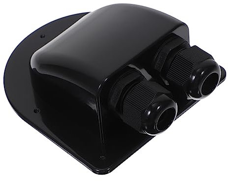 GANAZONO Doppelte Kabeleinführungsbox Kabel Für Solarpanel Doppelloch-Eingang Wohnmobil Zubehör Dach Solarkabeleinführungsverschraubung Kabelverschraubungen Abs Abdichtungskappe Wasserdicht