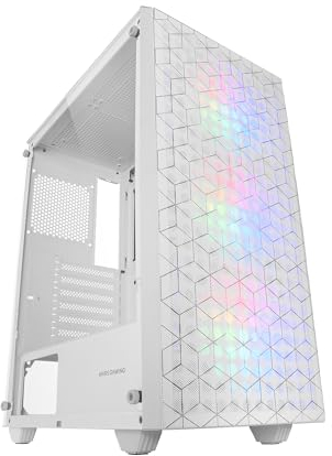 Mars Gaming MC-MAG, Case Gaming ATX, Pannello Laterale Completo Vetro Temperato, Doppia Griglia Magnetica Antipolvere Anteriore + Superiore, 3x Ventole FRGB 120mm, Raffreddamento Liquido 360mm, Bianco