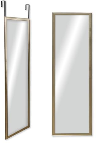 CHELY INTERMARKET Espejo de Puerta Cuerpo Entero para habitacion 30x120cm(Exterior 36x126) Mod.19004 Dorado
