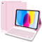 Hülle mit Tastatur für iPad 10 Generation 2022/ A16 11 Generation 2025 (10.9/11 Zoll), QWERTZ Layout Abnehmbare Kabellose Bluetooth Tastatur Hülle für iPad 10. Generation 2022-Rosa