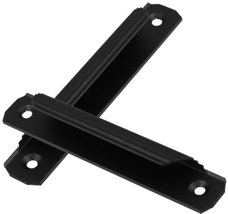 jojofuny Poignées De Fenêtre En Alliage D'aluminium Sans Marque Poignée De Porte Coulissante En Verre Robuste 2 Pièces Finition Noir Mat Pour Porte, Tiroir Et Placard, Usage Résidentiel Et Commercial