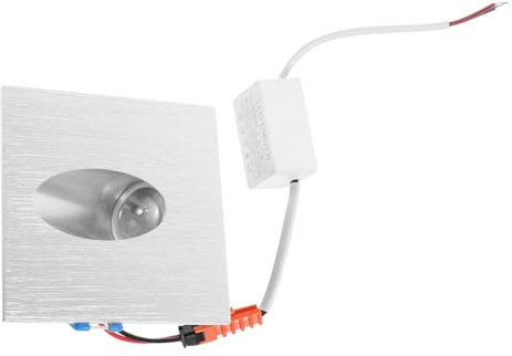 TEHAUX Lámpara Led Cuadrada Empotrada Para Escaleras, Luz Led Para Interiores Aleación De Aluminio, Blanca Fría 6000-6500k, Luz De Pared Práctica Para Pasillos y Sótanos, 1 Unidad
