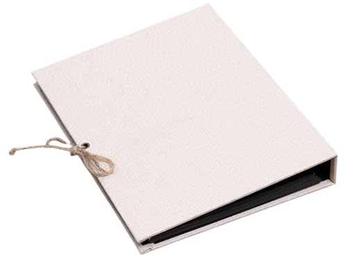 Álbum de fotos autoadhesivo con fundas de lino, 30 páginas blancas para álbumes de recortes y recuerdos familiares, 27 x 21 cm, álbum de fotos grande