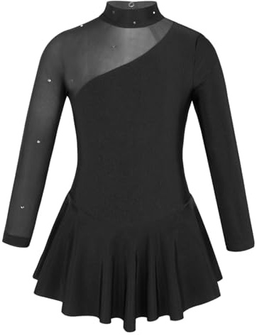 Yiesvsov Robe Patinage Artistique pour Enfants Vêtement Compétition Patinage sur Glace Robe Ballet pour Filles Costume Ballet Danse Costume Sport Gymnastique