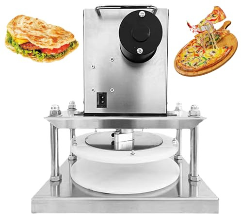 GenSDH Automatic Dough Roller Sheeter,Adjustable Thickness Stainless Steel Presser for Pizza,Noodle,and Pasta Making,22Cm