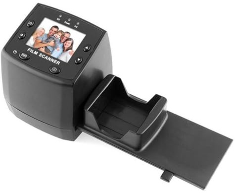 Digital Film & Slide Scanner,Negative Viewer, w/2.4 LCD Color Screen, Slide Mounts Feeder, Converts 35mm, 126, 110, 8mm Film Slides to JPEG Images